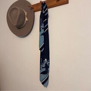 Vintage Navy and Sky Blue Tie